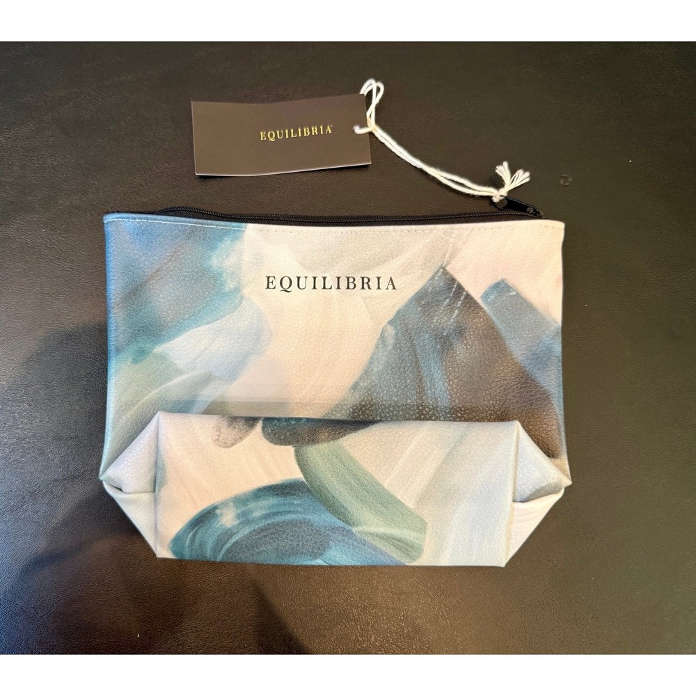 NEW Equilibria Abstract Print Cosmetic Travel Zipper Pouch